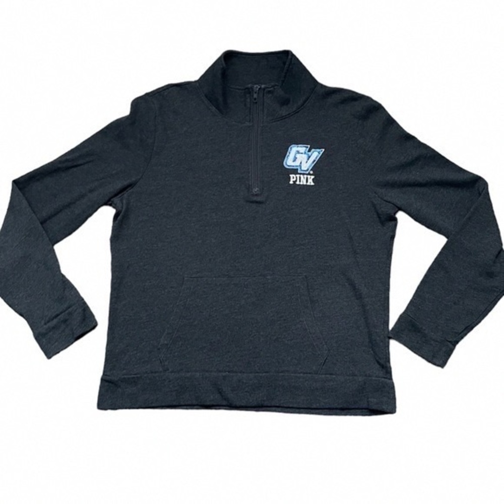PINK Victoria's Secret Black Quarter-Zip Pullover